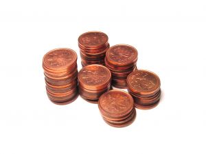 Canadian pennies alternate text for this image