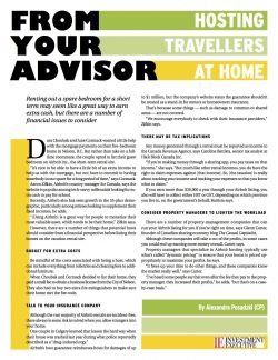 Hosting travellers at home