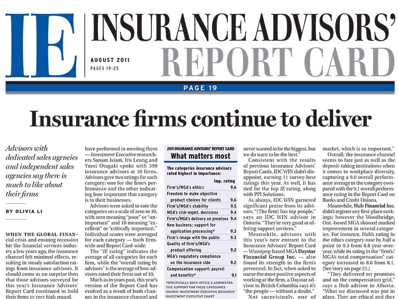 Insurance Report Card 2011