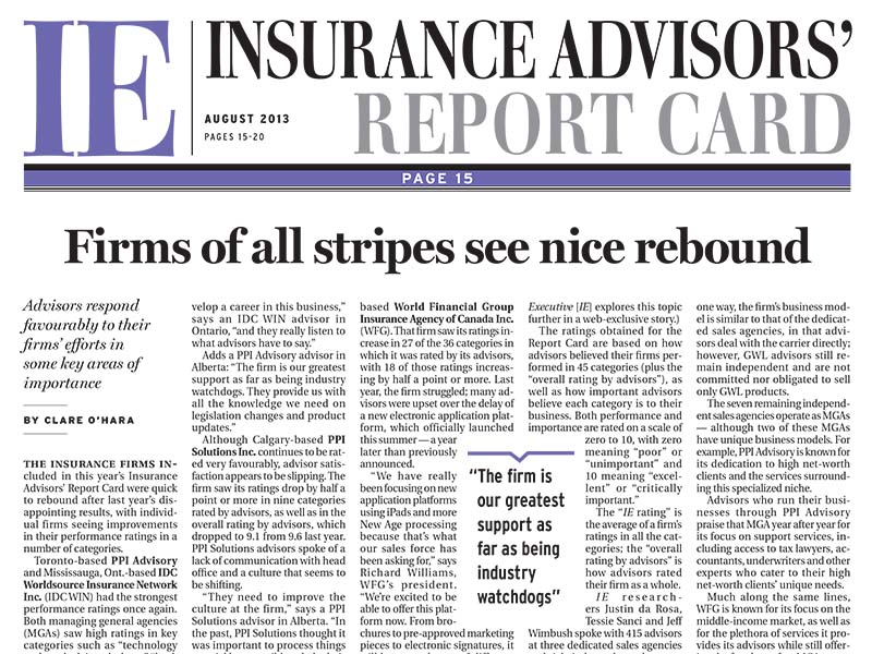 Insurance Report Card 2013