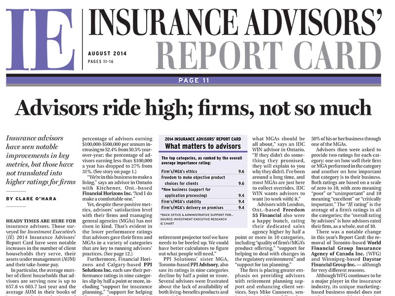 Insurance Report Card 2014