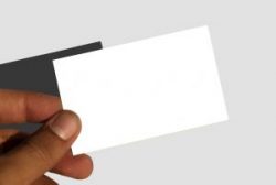 Blank business card alternate text for this image