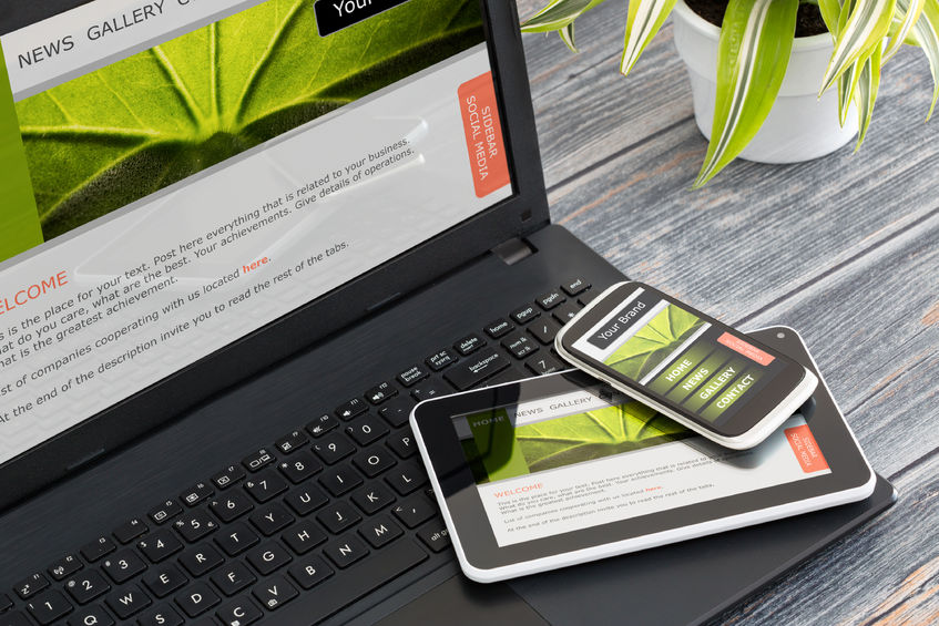 42356402 – responsive web design on mobile devices phone, laptop and tablet pc alternate text for this image