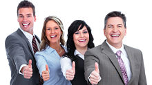 Happy business people alternate text for this image
