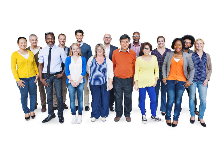 31311917 – group of happy multi-ethnic people standing on a white background alternate text for this image
