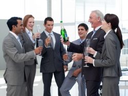 10076863 – smiling business people celebrating a success alternate text for this image