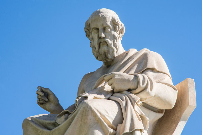 58797336 – statue of ancient greek philosopher plato in athens alternate text for this image