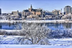 8525123 – hoarfrost covers the trees on a cold winter day in saskatoon, canada alternate text for this image