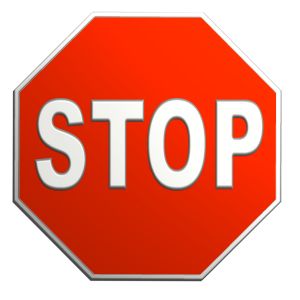 Stop sign alternate text for this image