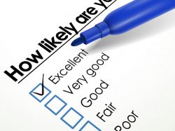 30879134 – tick placed in excellent check box with blue pen over questionnaire alternate text for this image