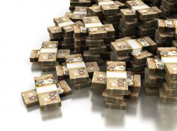 23557330 – stack of canadian dollar alternate text for this image