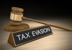 54906566 – tax evasion through illegal schemes and breaking laws, 3d rendering alternate text for this image
