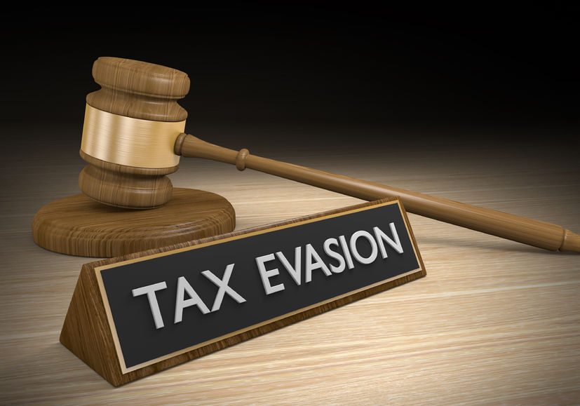 54906566 – tax evasion through illegal schemes and breaking laws, 3d rendering alternate text for this image