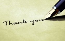 38529411 – thank you on old paper texture alternate text for this image
