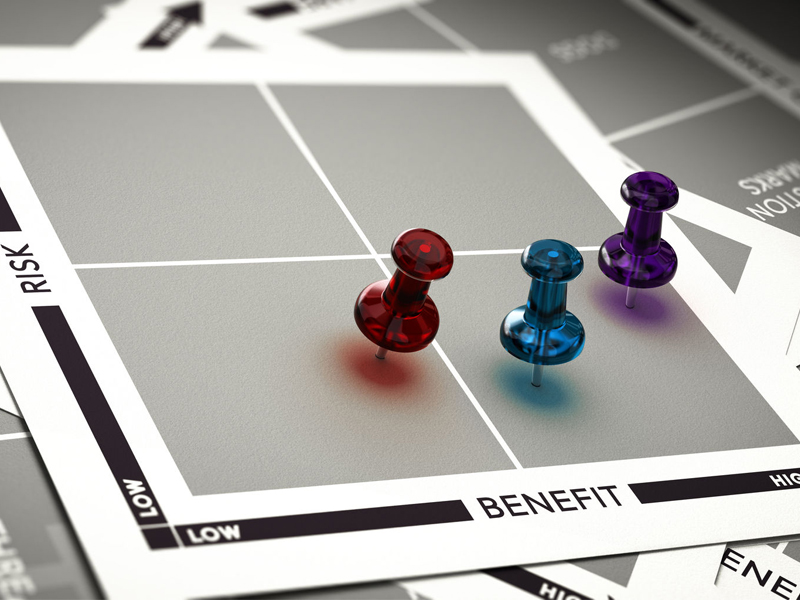 Risk-versus-value-matrix alternate text for this image