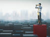 businessman with binoculars