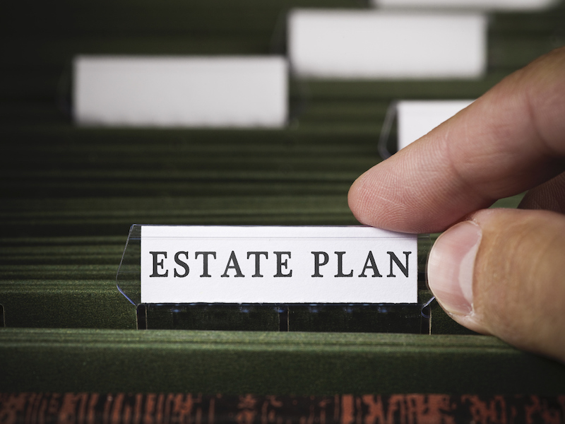 Estate plan file in a filing cabinet alternate text for this image