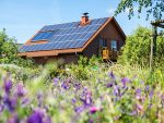 Solar panels installed on the roof of a house