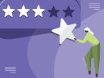 A woman adding a star to existing ratings
