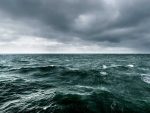 Intense winter storm brewing over ocean