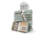 Banks on money pile