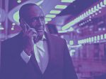 businessman talking on phone
