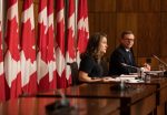 Tiff Macklem with Chrystia Freeland