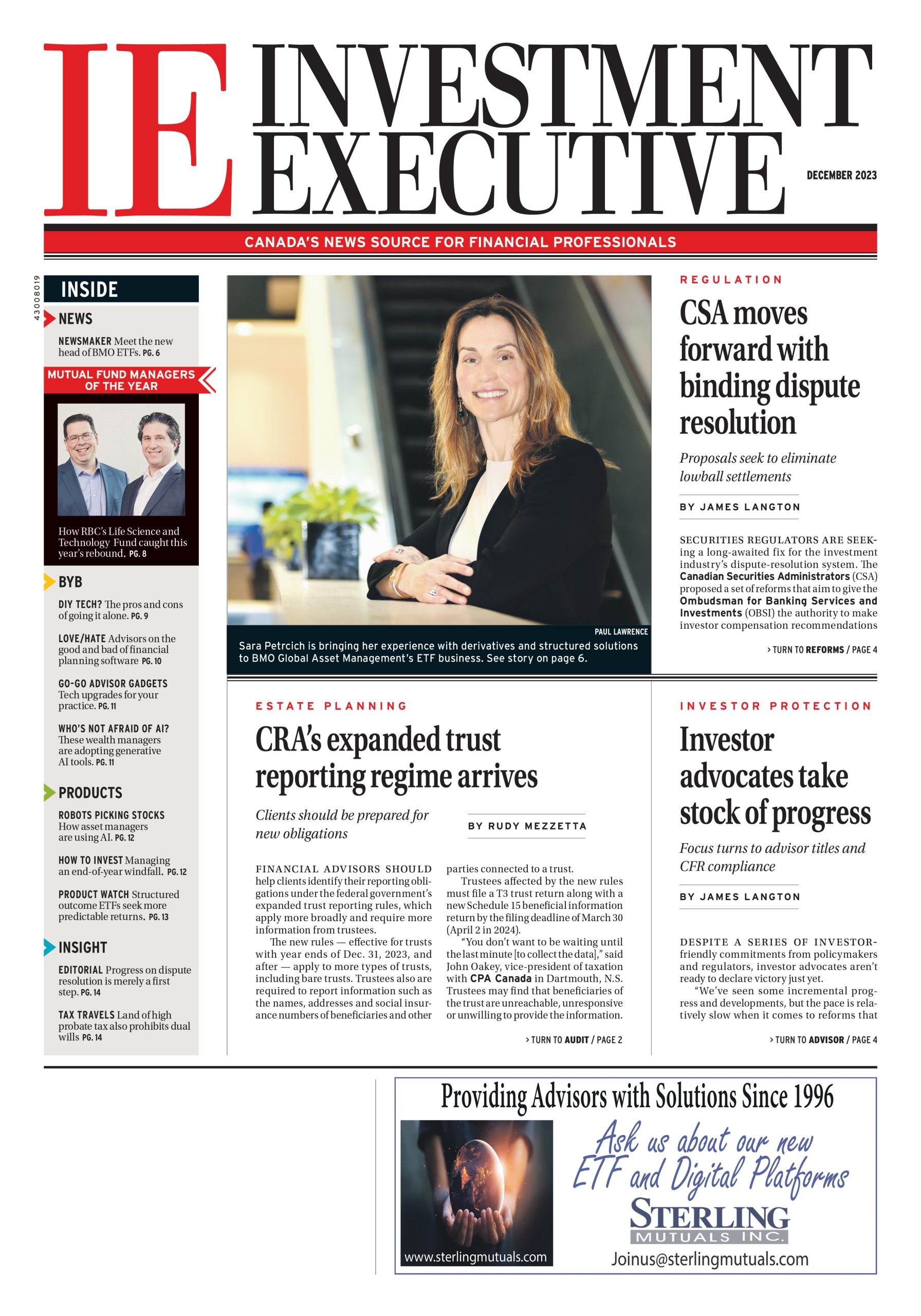 IE December newspaper cover